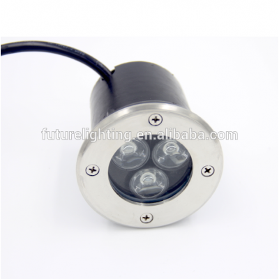 outdoor stainless steel housing 12v 24v rgb white led underground lights 3w