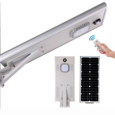 5W 8w 12w15w 20w 30w 40w 50w 60w 80w all in one integrated solar led street lights lighting price with Optical control switch